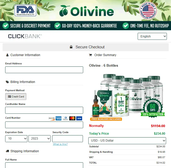 Olivine Order Form